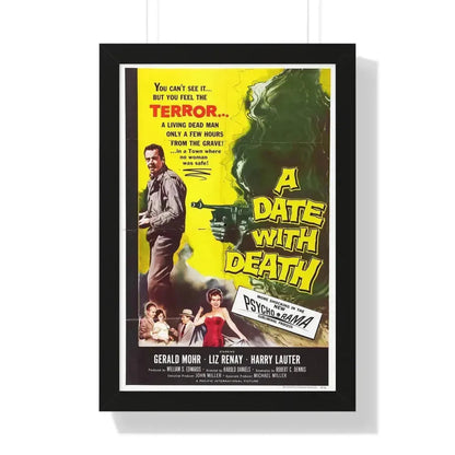 A DATE WITH DEATH 1959 - Framed Movie Poster 16″ x 24″ Black - The Sticker Space