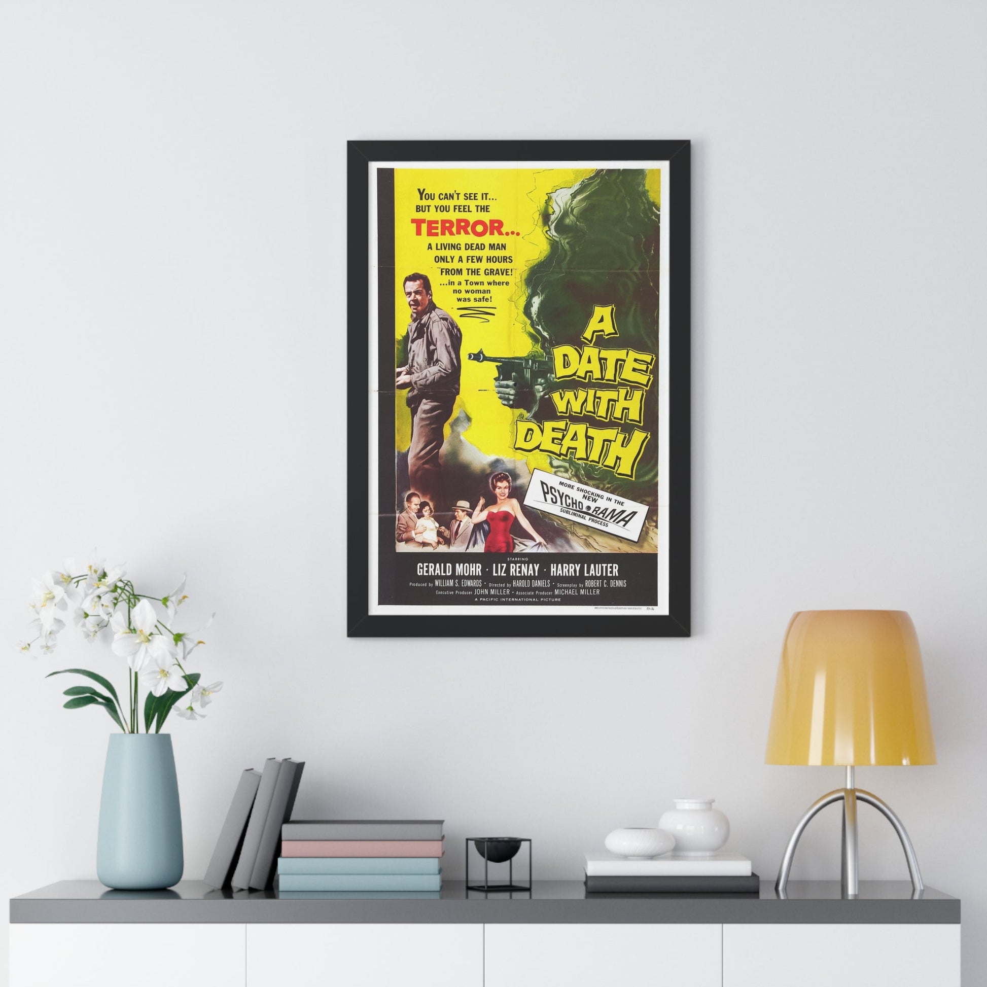 A DATE WITH DEATH 1959 - Framed Movie Poster-The Sticker Space