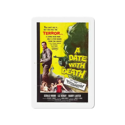 A DATE WITH DEATH 1959 Movie Poster - Refrigerator Magnet 3 Inch - The Sticker Space