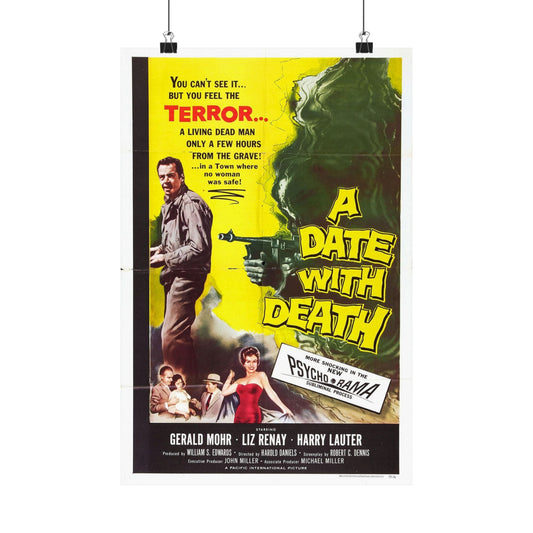 A DATE WITH DEATH 1959 - Paper Movie Poster-12″ x 18″-The Sticker Space