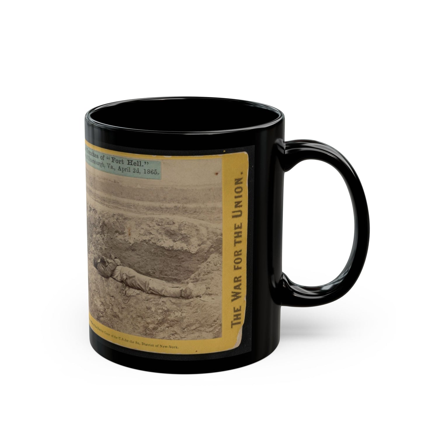 A Dead Rebel Soldier, As He Lay In The Trenches Of  Fort Hell (U.S. Civil War) Black Coffee Mug