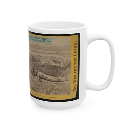 A Dead Rebel Soldier, As He Lay In The Trenches Of  Fort Hell (U.S. Civil War) White Coffee Mug