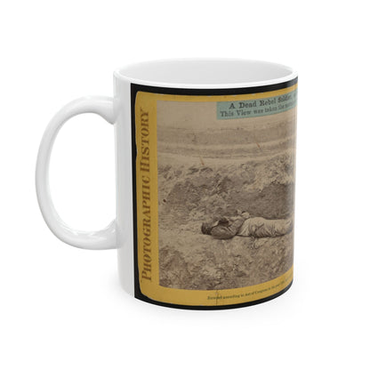 A Dead Rebel Soldier, As He Lay In The Trenches Of  Fort Hell (U.S. Civil War) White Coffee Mug