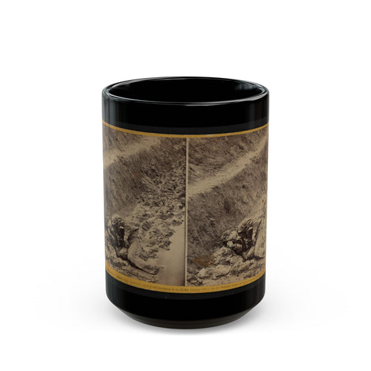 A Dead Rebel Soldier, As He Lay In The Trenches Of Fort Mahone, Called By The Soldiers,  Fort Damnation  ... (U.S. Civil War) Black Coffee Mug