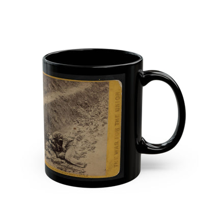 A Dead Rebel Soldier, As He Lay In The Trenches Of Fort Mahone, Called By The Soldiers,  Fort Damnation  ... (U.S. Civil War) Black Coffee Mug