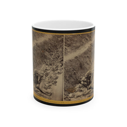 A Dead Rebel Soldier, As He Lay In The Trenches Of Fort Mahone, Called By The Soldiers,  Fort Damnation  ... (U.S. Civil War) White Coffee Mug