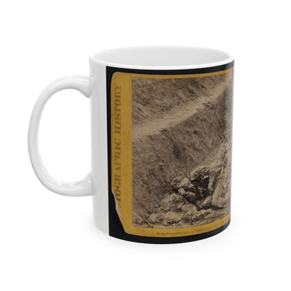 A Dead Rebel Soldier, As He Lay In The Trenches Of Fort Mahone, Called By The Soldiers,  Fort Damnation  ... (U.S. Civil War) White Coffee Mug