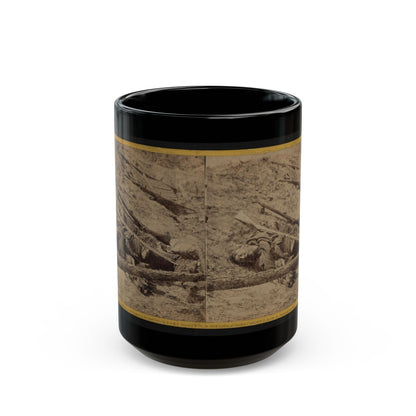 A Dead Rebel Soldier, As He Lay In The Trenches Of Fort Mahone, Called By The Soldiers  Fort Damnation (U.S. Civil War) Black Coffee Mug