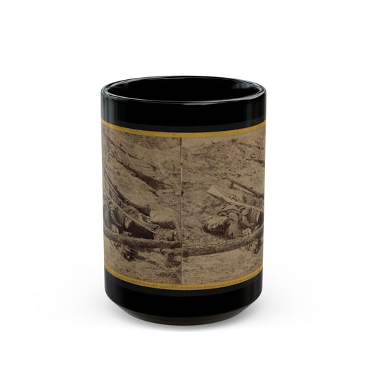 A Dead Rebel Soldier, As He Lay In The Trenches Of Fort Mahone, Called By The Soldiers  Fort Damnation (U.S. Civil War) Black Coffee Mug