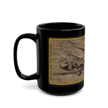 A Dead Rebel Soldier, As He Lay In The Trenches Of Fort Mahone, Called By The Soldiers  Fort Damnation (U.S. Civil War) Black Coffee Mug