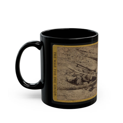 A Dead Rebel Soldier, As He Lay In The Trenches Of Fort Mahone, Called By The Soldiers  Fort Damnation (U.S. Civil War) Black Coffee Mug