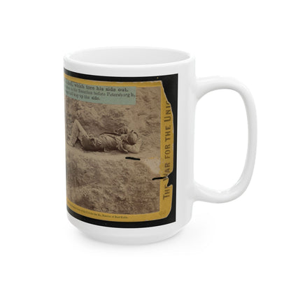 A Dead Rebel Soldier, Barefooted, Killed By A Shell, Which Tore His Side Out. The Entrails Are Portruding From His Side (U.S. Civil War) White Coffee Mug