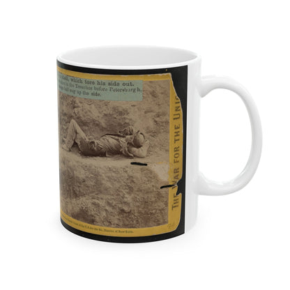 A Dead Rebel Soldier, Barefooted, Killed By A Shell, Which Tore His Side Out. The Entrails Are Portruding From His Side (U.S. Civil War) White Coffee Mug