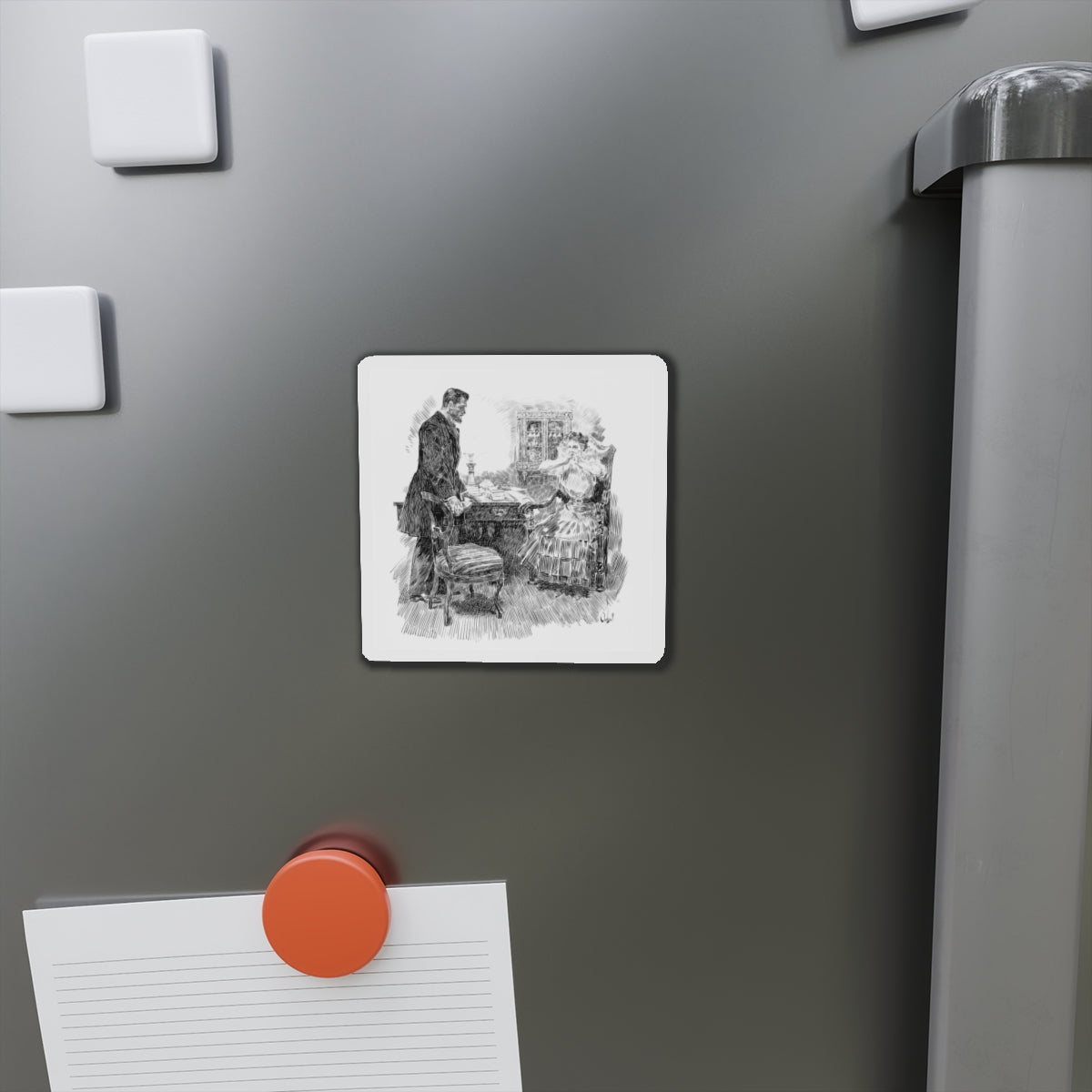 A Derelict (Magazine Illustration) Refrigerator Magnet-The Sticker Space