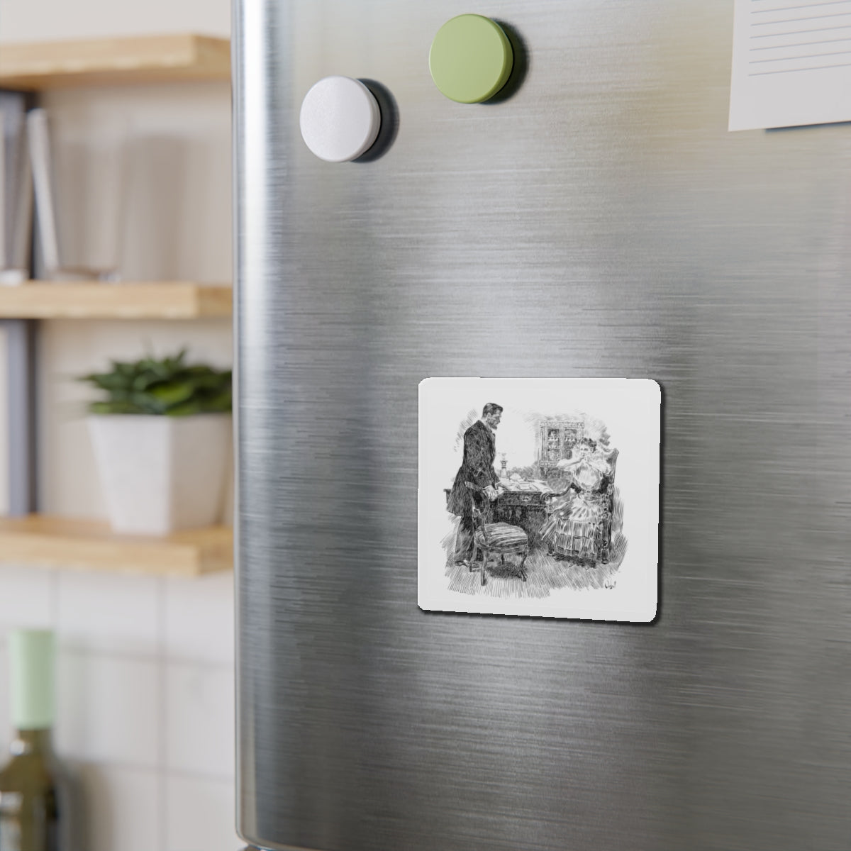 A Derelict (Magazine Illustration) Refrigerator Magnet-The Sticker Space