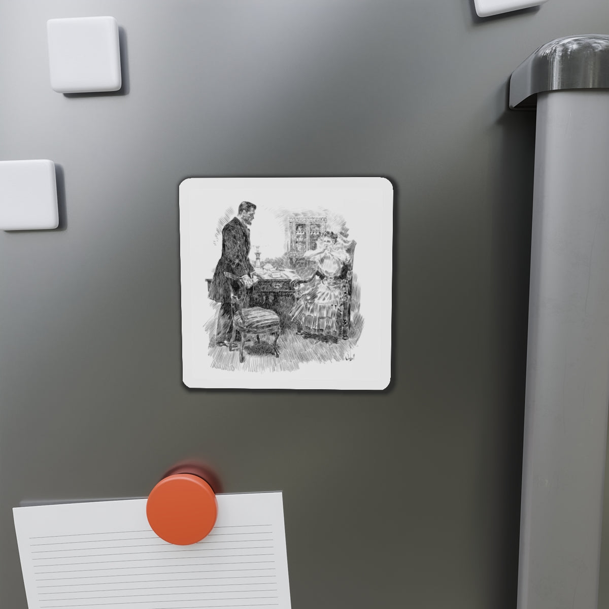 A Derelict (Magazine Illustration) Refrigerator Magnet-The Sticker Space