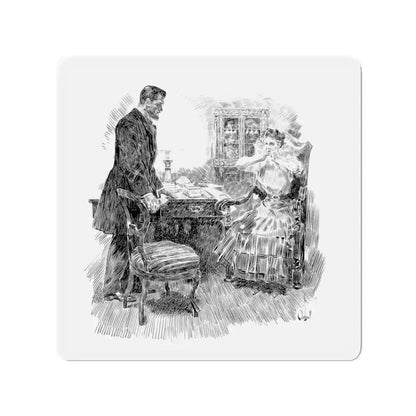 A Derelict (Magazine Illustration) Refrigerator Magnet 3 Inch - The Sticker Space