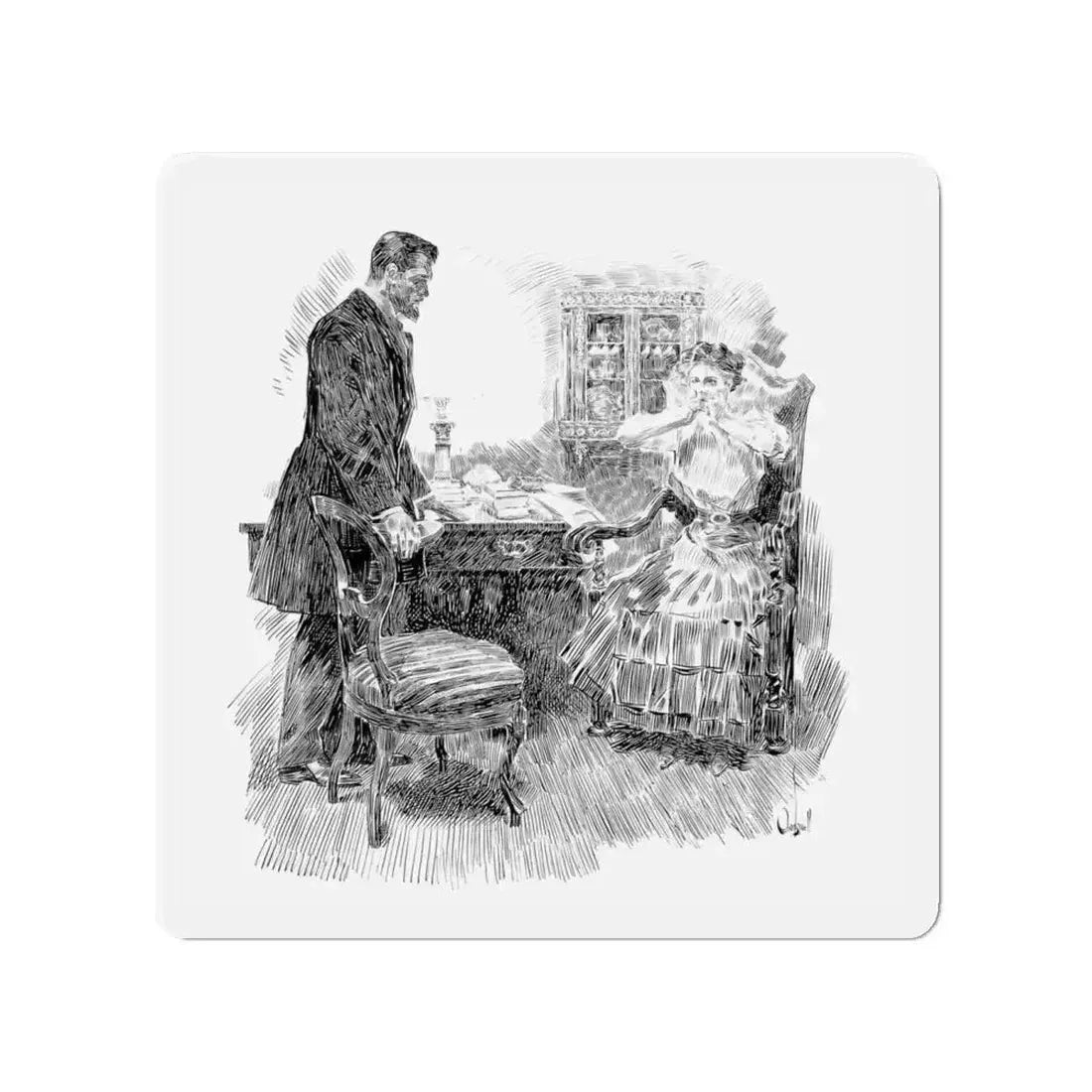 A Derelict (Magazine Illustration) Refrigerator Magnet 4 Inch - The Sticker Space