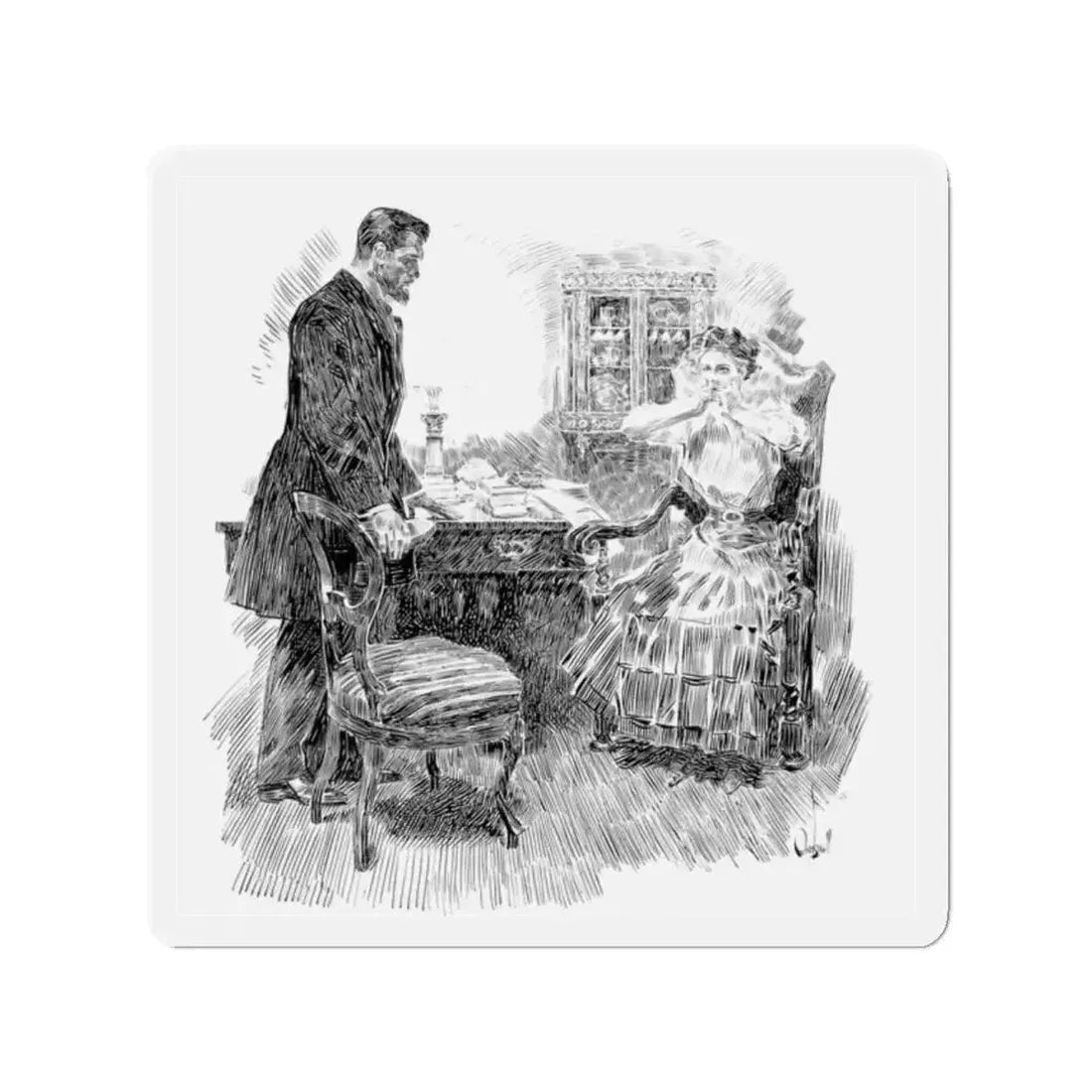 A Derelict (Magazine Illustration) Refrigerator Magnet - The Sticker Space