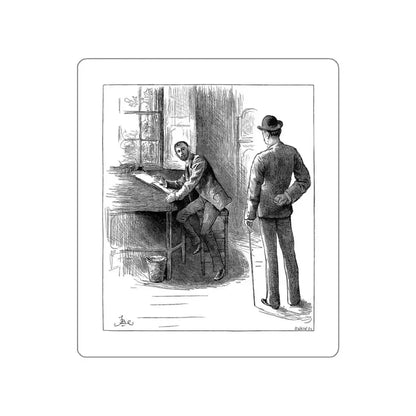A Diamond In The Rough by Alice O'Hanlon, Cassell's Family Magazine 1885 (1) (Magazine Illustration) STICKER Vinyl Die-Cut Decal White Die-Cut 4 Inch - The Sticker Space
