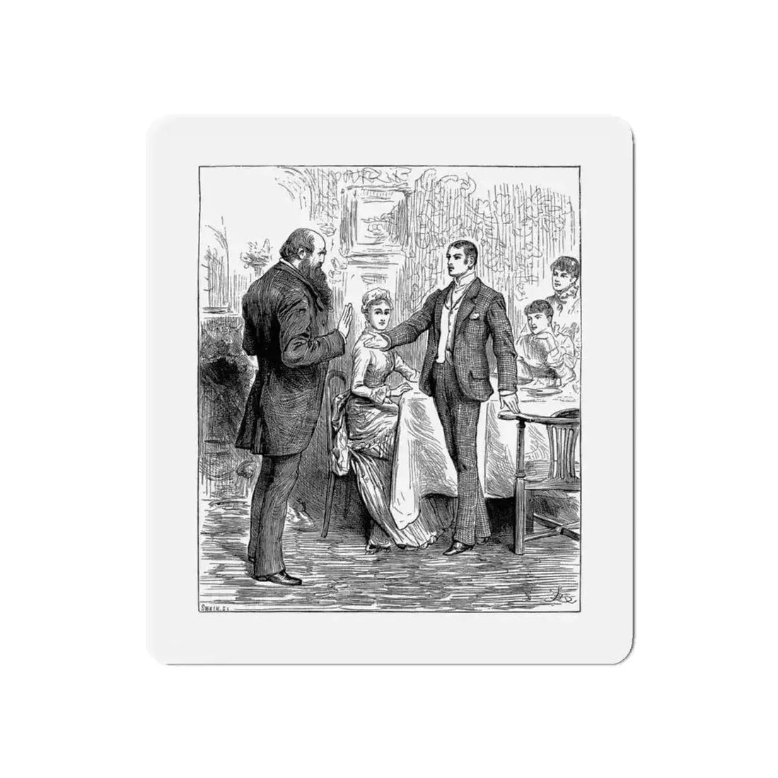 A Diamond In The Rough by Alice O'Hanlon, Cassell's Family Magazine 1885 (2) (Magazine Illustration) Refrigerator Magnet 5 Inch - The Sticker Space