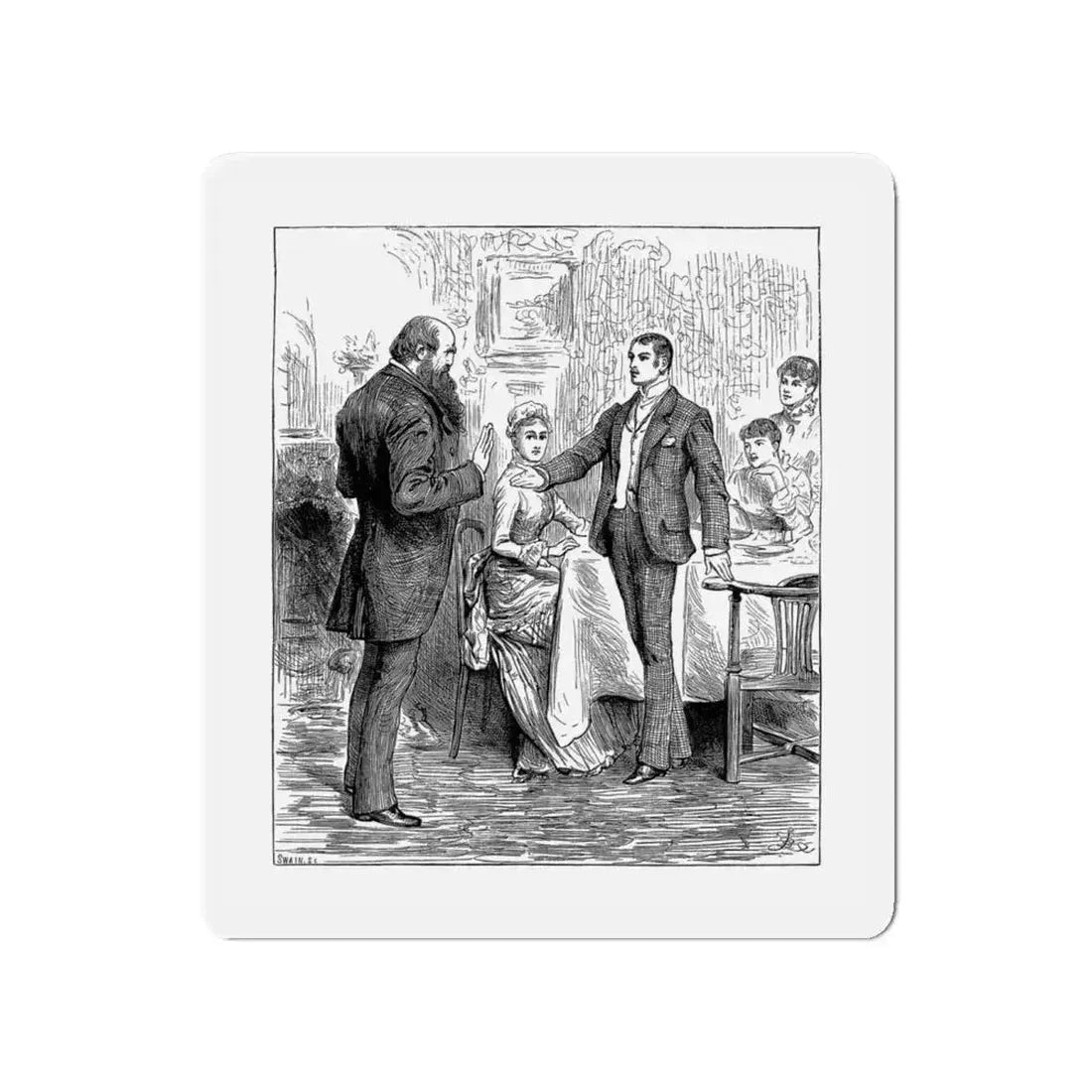 A Diamond In The Rough by Alice O'Hanlon, Cassell's Family Magazine 1885 (2) (Magazine Illustration) Refrigerator Magnet - The Sticker Space