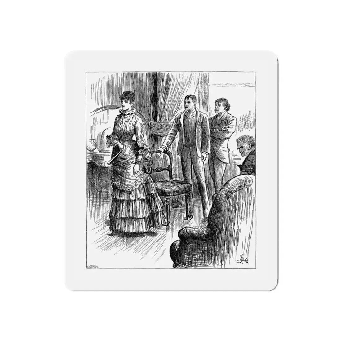 A Diamond In The Rough by Alice O'Hanlon, Cassell's Family Magazine 1885 (3) (Magazine Illustration) Refrigerator Magnet - The Sticker Space