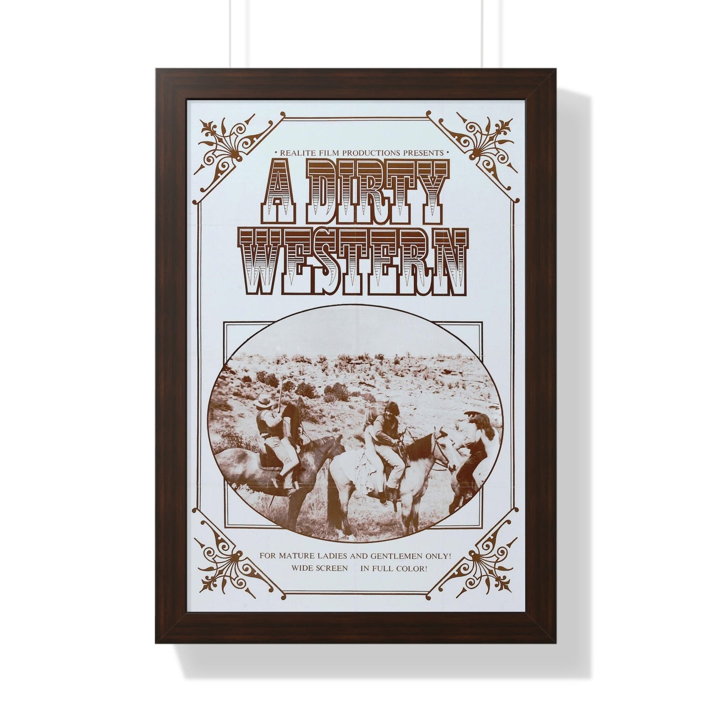 A DIRTY WESTERN 1975 - Framed Movie Poster-16″ x 24″-The Sticker Space