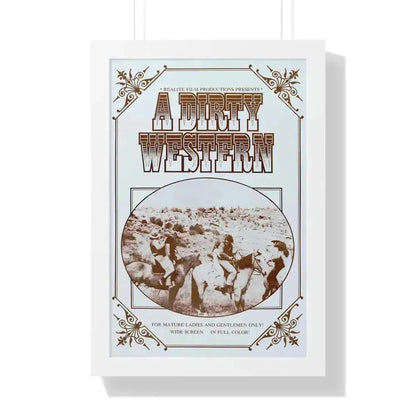 A DIRTY WESTERN 1975 - Framed Movie Poster 16″ x 24″ White - The Sticker Space