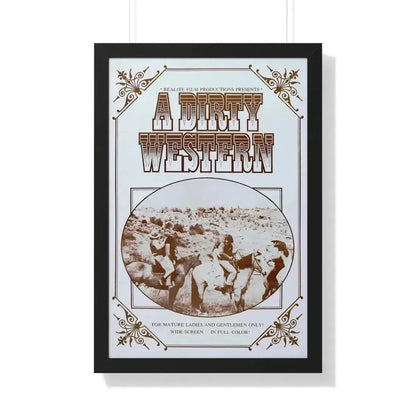 A DIRTY WESTERN 1975 - Framed Movie Poster 20" x 30" Black - The Sticker Space