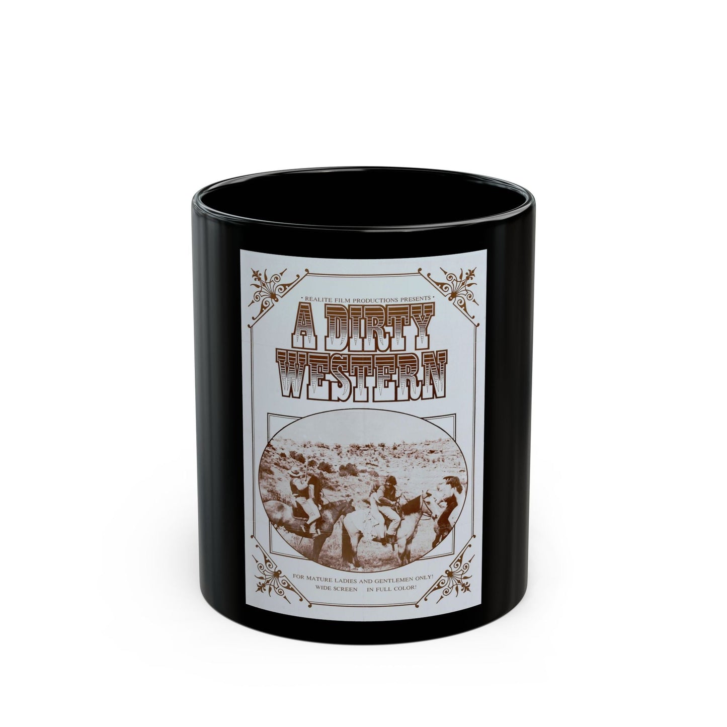 A DIRTY WESTERN 1975 Movie Poster - Black Coffee Mug