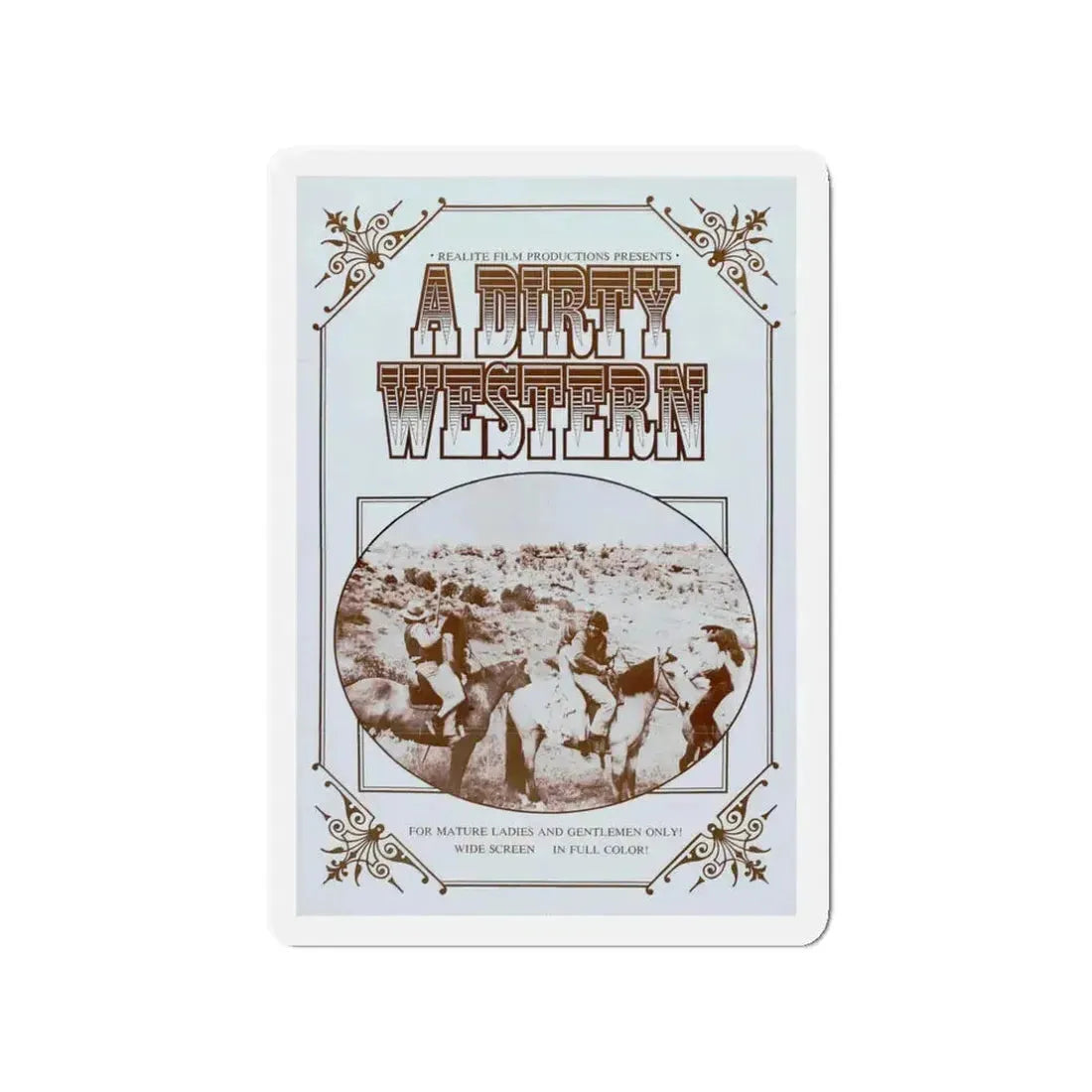 A DIRTY WESTERN 1975 Movie Poster - Refrigerator Magnet 3 Inch - The Sticker Space