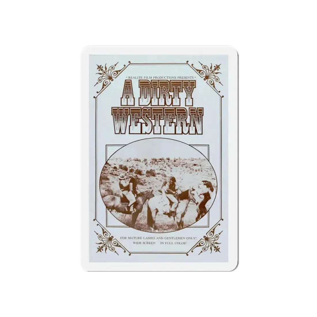 A DIRTY WESTERN 1975 Movie Poster - Refrigerator Magnet 5 Inch - The Sticker Space