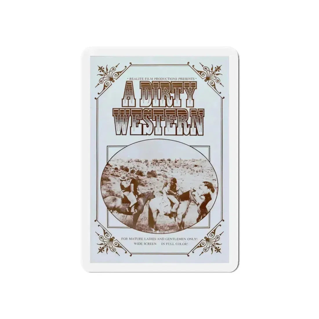 A DIRTY WESTERN 1975 Movie Poster - Refrigerator Magnet 6 Inch - The Sticker Space