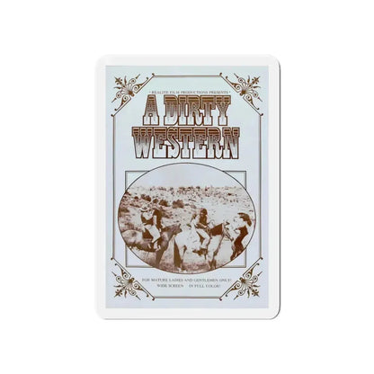 A DIRTY WESTERN 1975 Movie Poster - Refrigerator Magnet 6 Inch - The Sticker Space