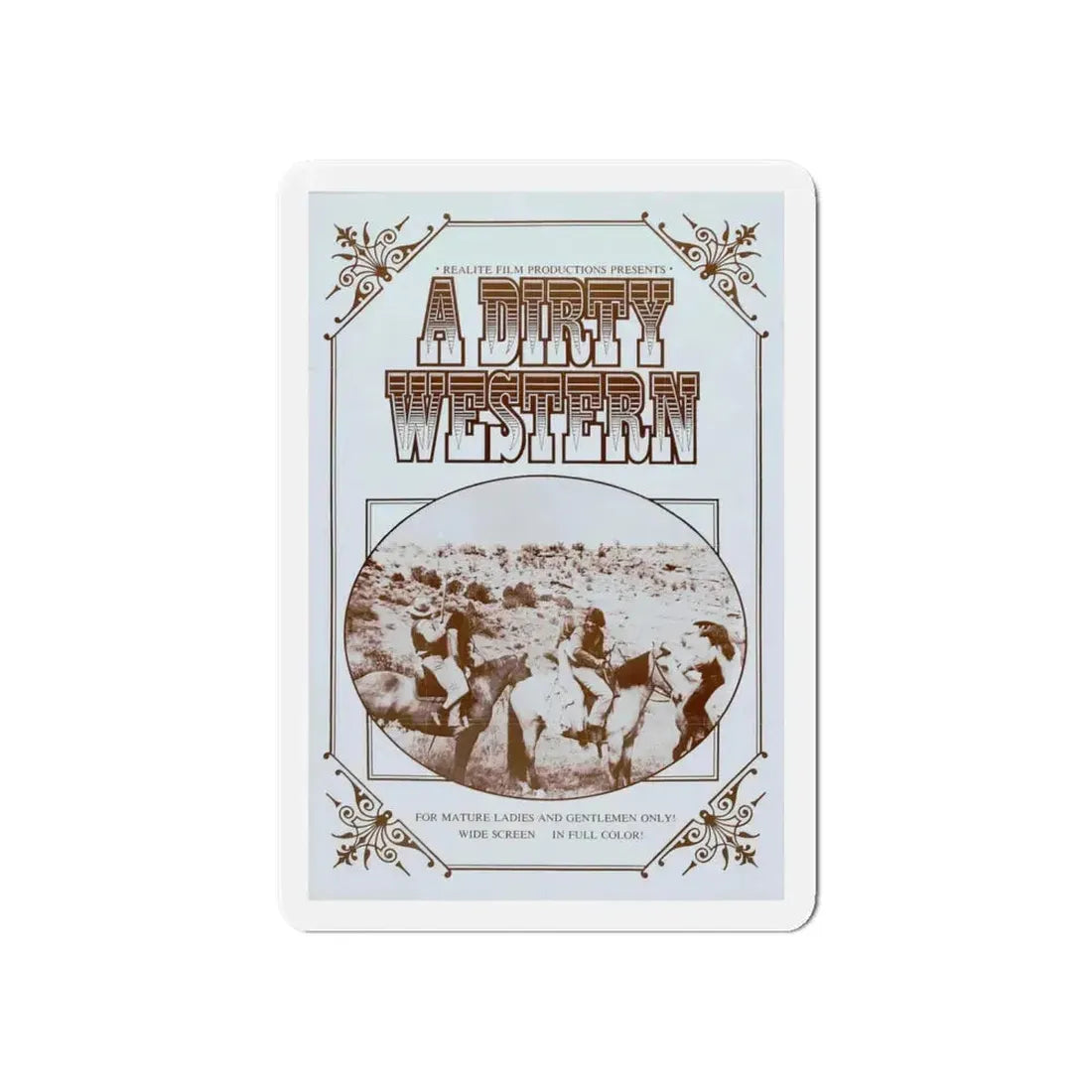 A DIRTY WESTERN 1975 Movie Poster - Refrigerator Magnet 6 Inch - The Sticker Space