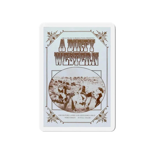 A DIRTY WESTERN 1975 Movie Poster - Refrigerator Magnet 6 Inch - The Sticker Space
