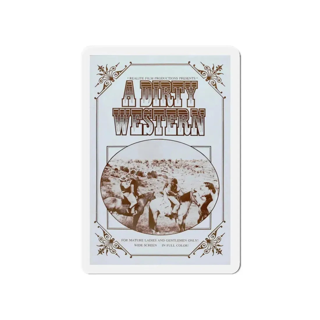 A DIRTY WESTERN 1975 Movie Poster - Refrigerator Magnet - The Sticker Space