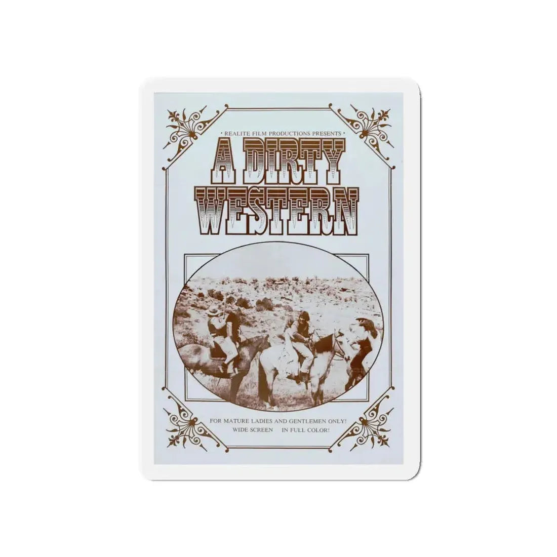 A DIRTY WESTERN 1975 Movie Poster - Refrigerator Magnet - The Sticker Space