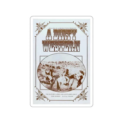 A DIRTY WESTERN 1975 Movie Poster STICKER Vinyl Die-Cut Decal - The Sticker Space