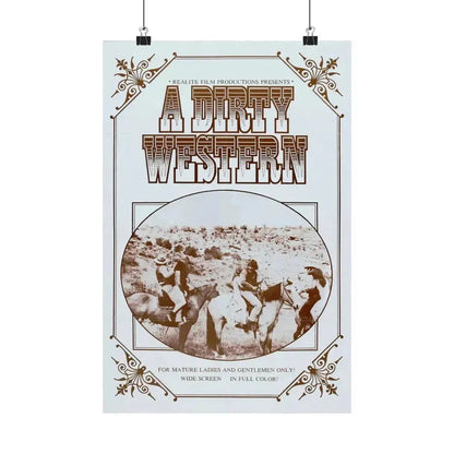 A DIRTY WESTERN 1975 - Paper Movie Poster 12″ x 18″ Matte - The Sticker Space