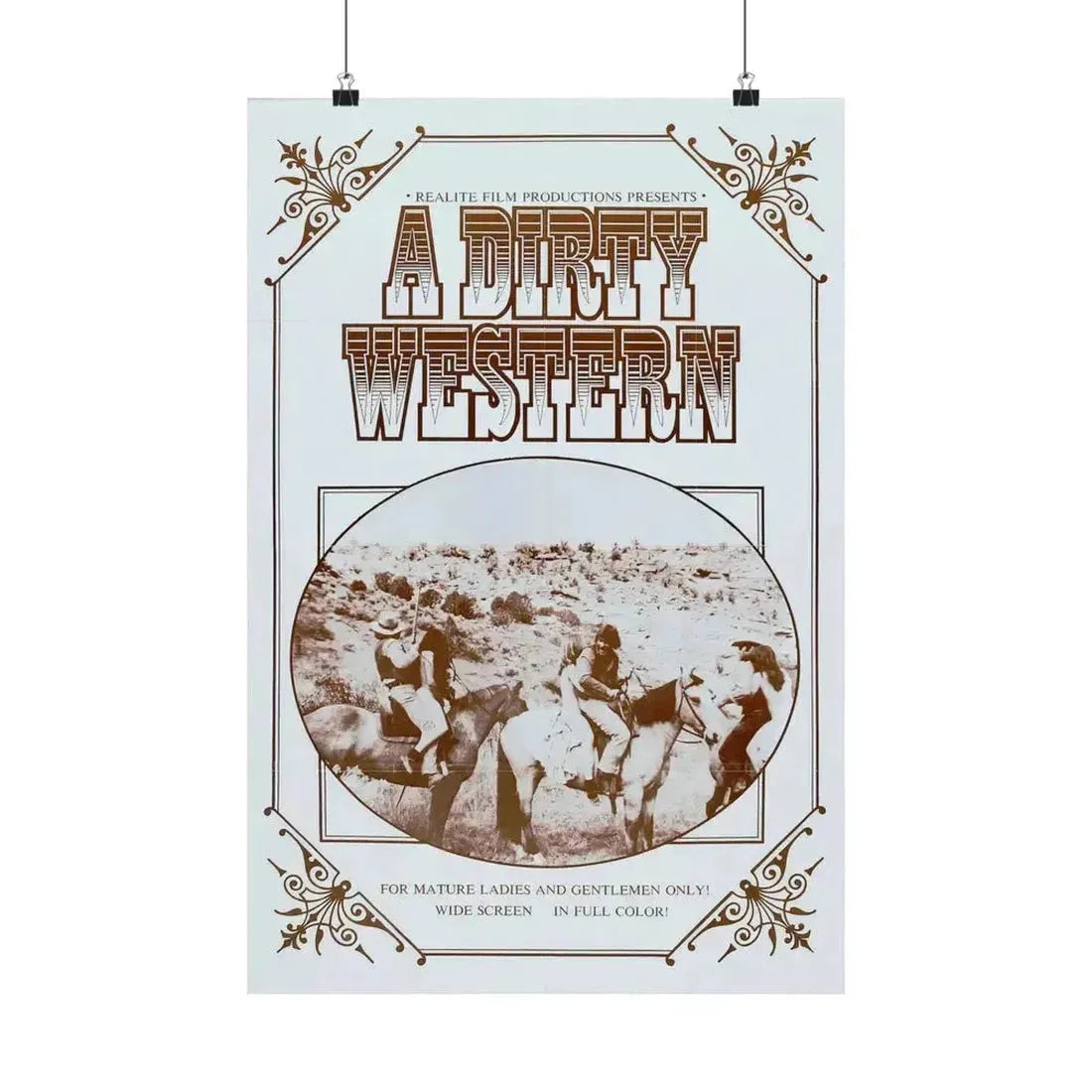 A DIRTY WESTERN 1975 - Paper Movie Poster 16″ x 24″ Matte - The Sticker Space