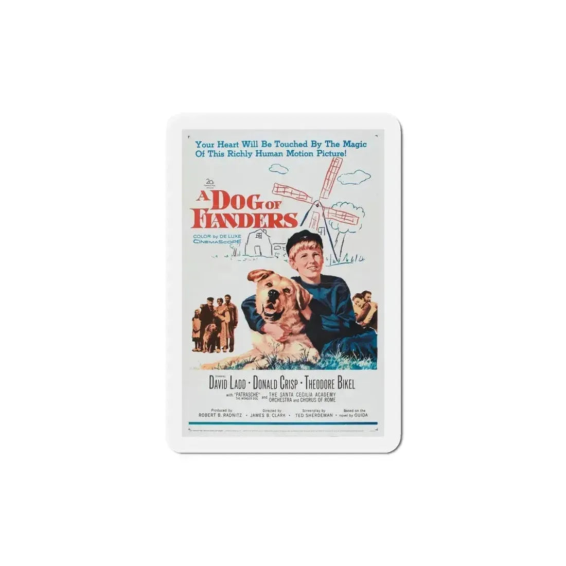 A Dog of Flanders 1960 Movie Poster Refrigerator Magnet - The Sticker Space