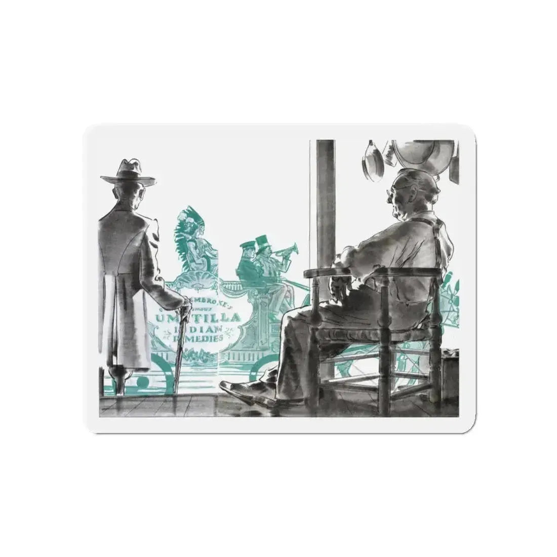 A Dog's Hind Legs (1), The American Magazine, January 1934 (Magazine Illustration) Refrigerator Magnet 5 Inch - The Sticker Space