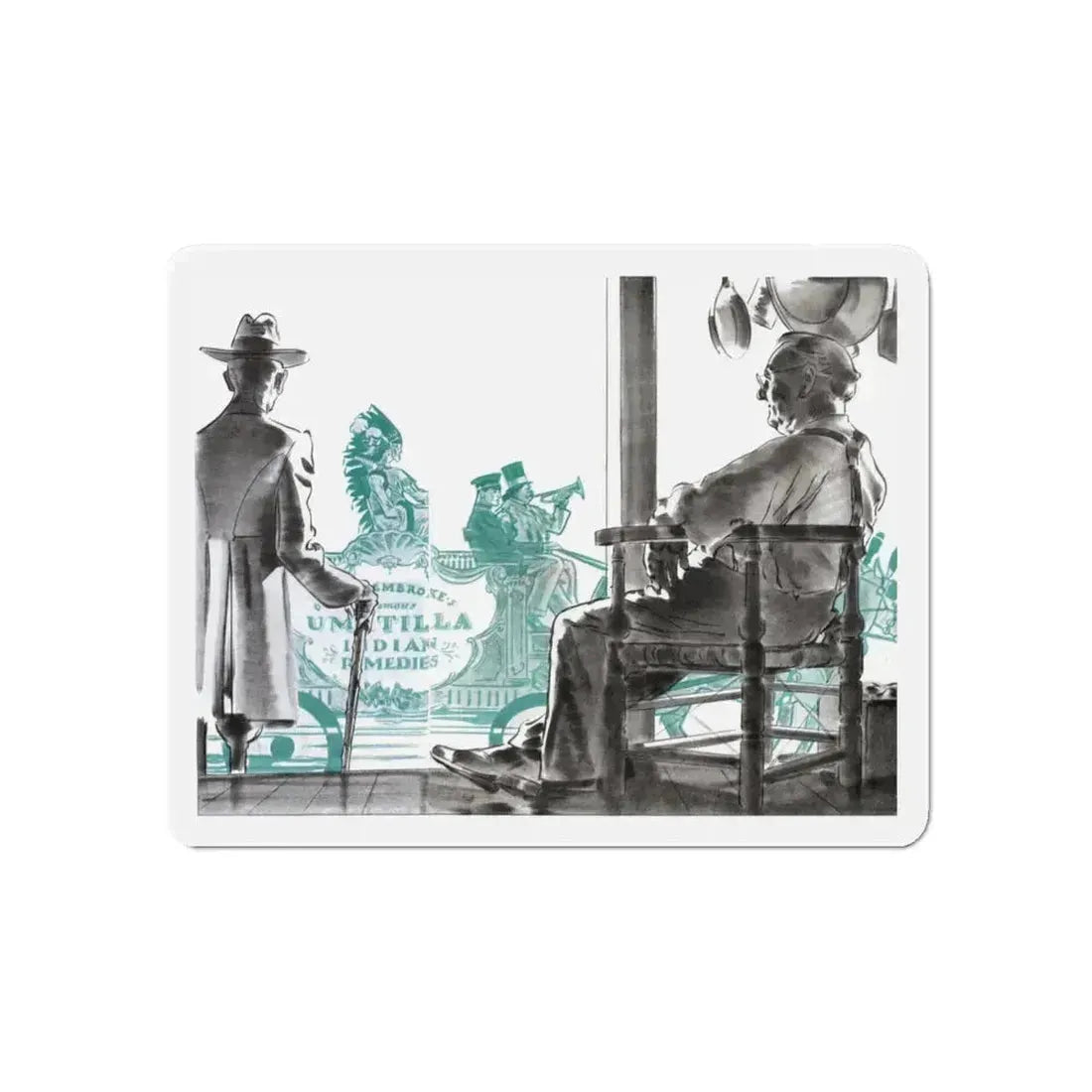 A Dog's Hind Legs (1), The American Magazine, January 1934 (Magazine Illustration) Refrigerator Magnet 6 Inch - The Sticker Space