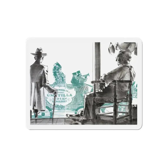 A Dog's Hind Legs (1), The American Magazine, January 1934 (Magazine Illustration) Refrigerator Magnet 6 Inch - The Sticker Space