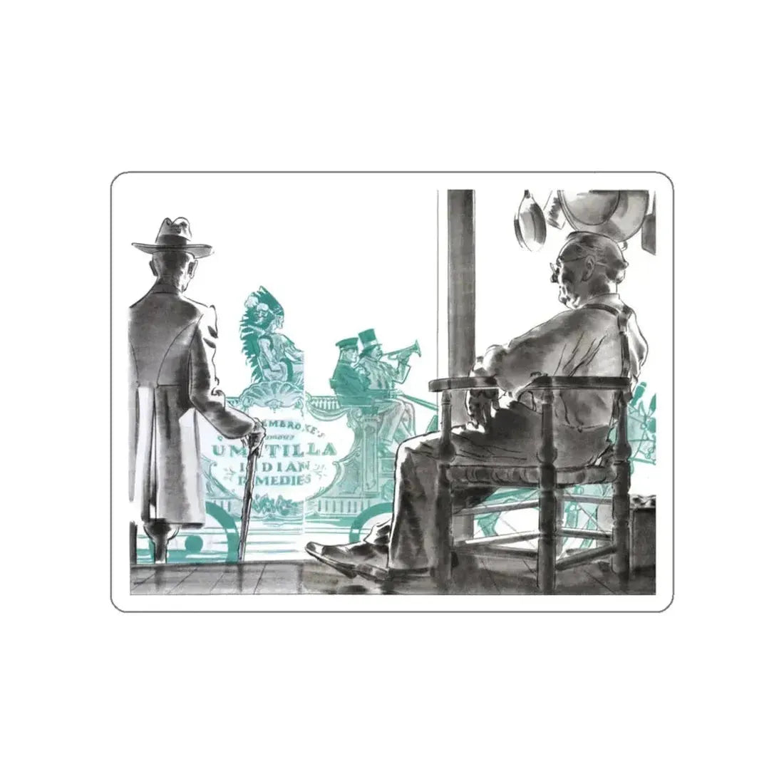 A Dog's Hind Legs (1), The American Magazine, January 1934 (Magazine Illustration) STICKER Vinyl Die-Cut Decal - The Sticker Space