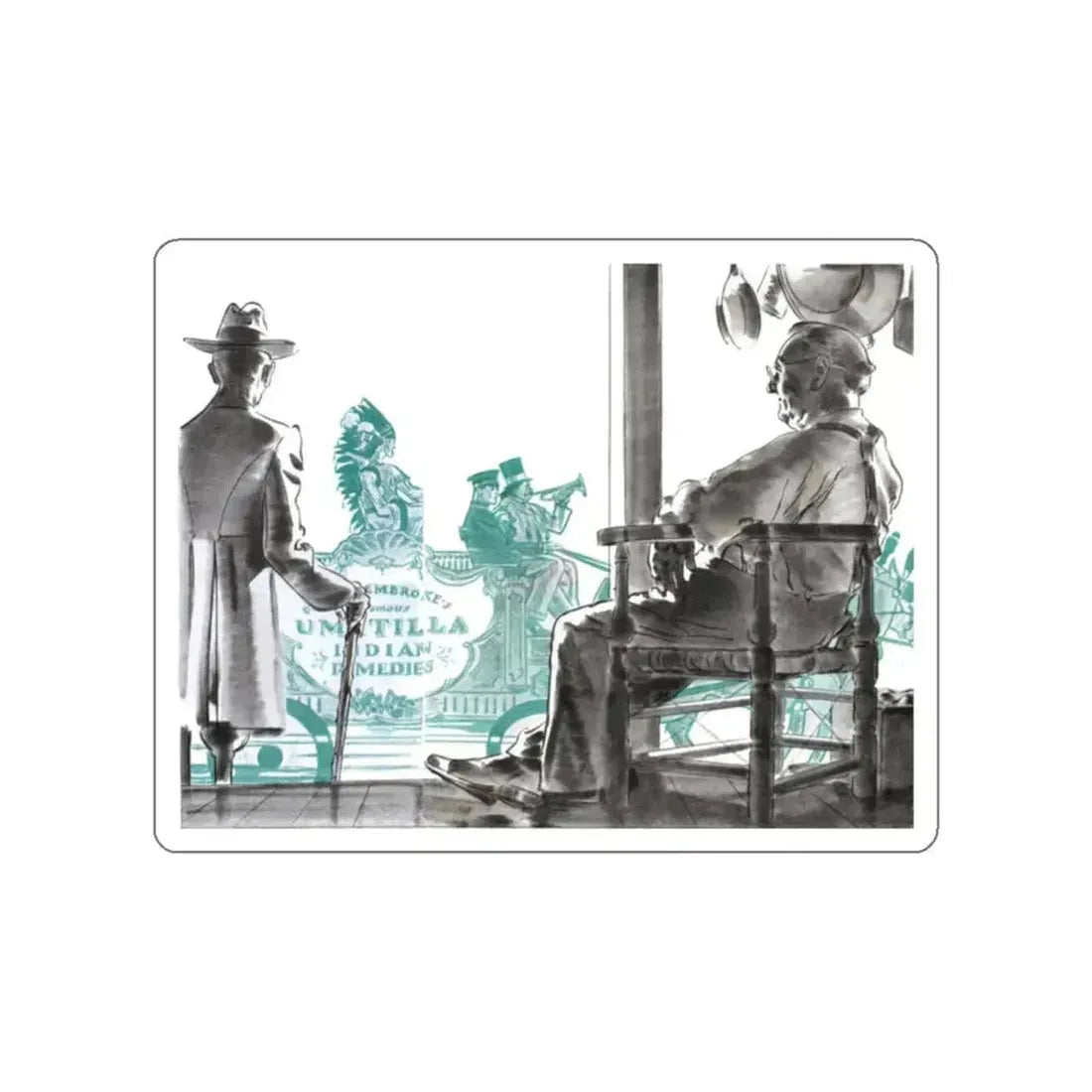 A Dog's Hind Legs (1), The American Magazine, January 1934 (Magazine Illustration) STICKER Vinyl Die-Cut Decal White Die-Cut 2 Inch - The Sticker Space