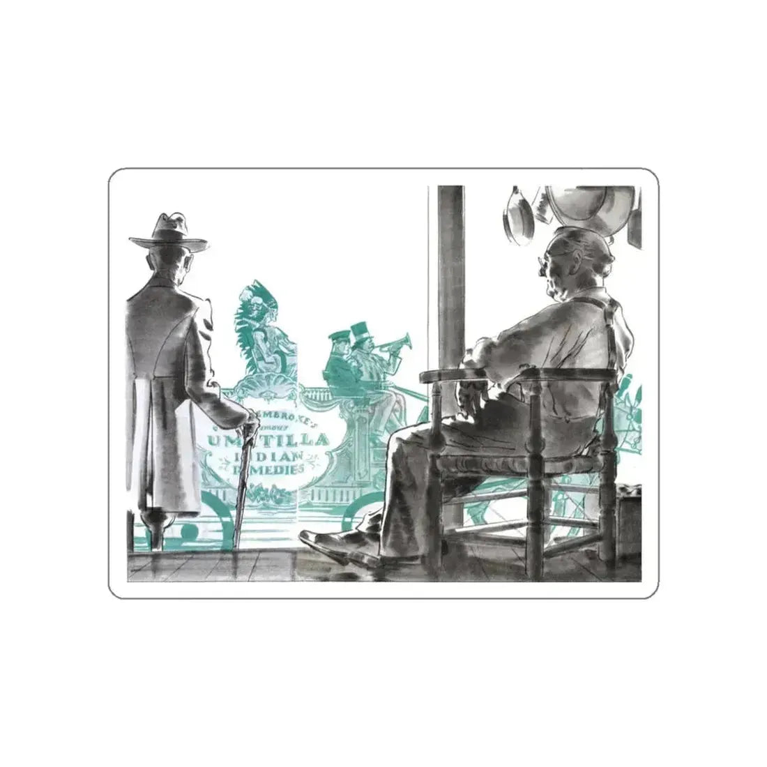 A Dog's Hind Legs (1), The American Magazine, January 1934 (Magazine Illustration) STICKER Vinyl Die-Cut Decal White Die-Cut 3 Inch - The Sticker Space