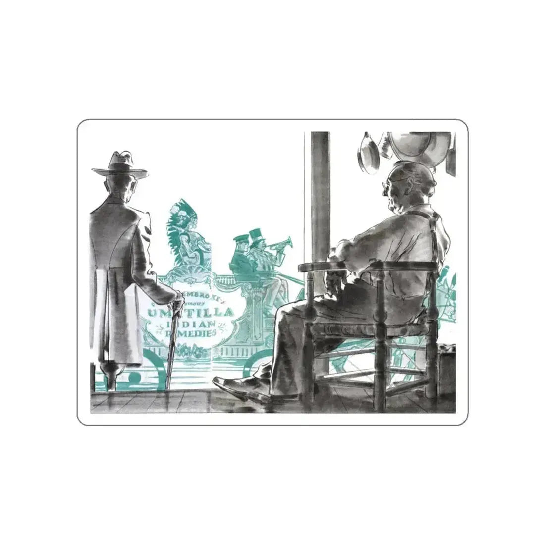 A Dog's Hind Legs (1), The American Magazine, January 1934 (Magazine Illustration) STICKER Vinyl Die-Cut Decal White Die-Cut 6 Inch - The Sticker Space